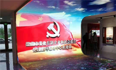 吉林省德惠市非公有制企業(yè)和社會組織黨建指導服務中心天幕地磚曲屏組合